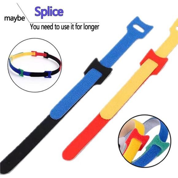 120 PCS Fastening Cable Ties Reusable, 6-Inch Adjustable Cord Ties - Picture 4 of 7